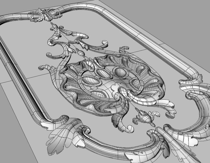 Example wire frame for carving